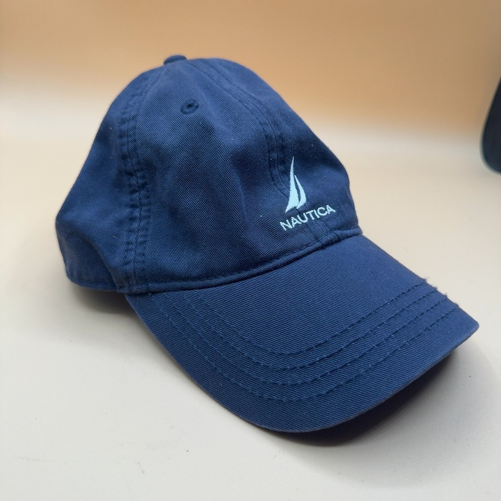 Nautica NS 83 Baseball Cap Dad Hat 100% Cotton Navy Blue Adjustable One Size